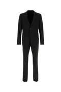 Black  Notched Lapel Suit 1