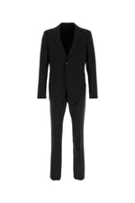 Black  Notched Lapel Suit 1