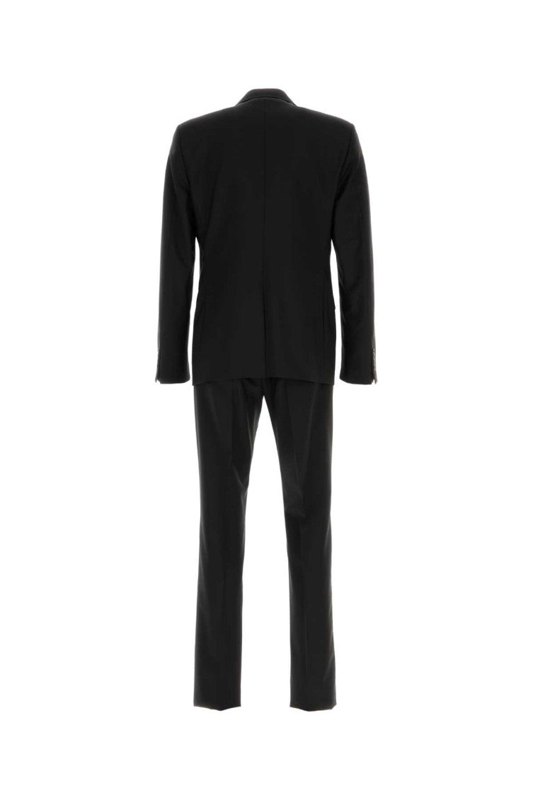Black  Notched Lapel Suit 2