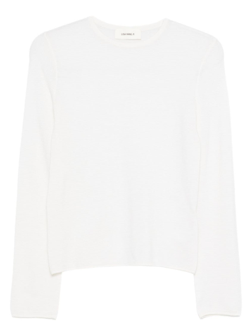 White Crew Neck Sweater 1