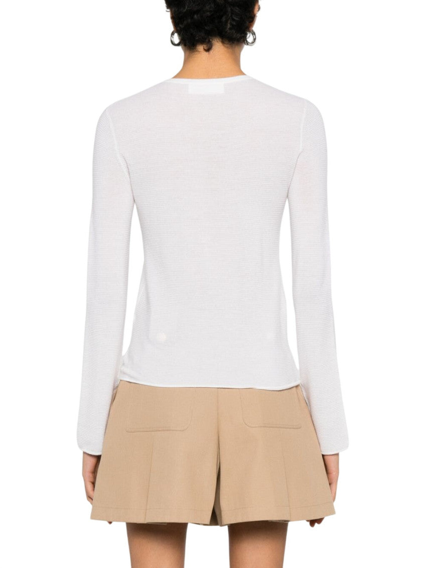 White Crew Neck Sweater 3