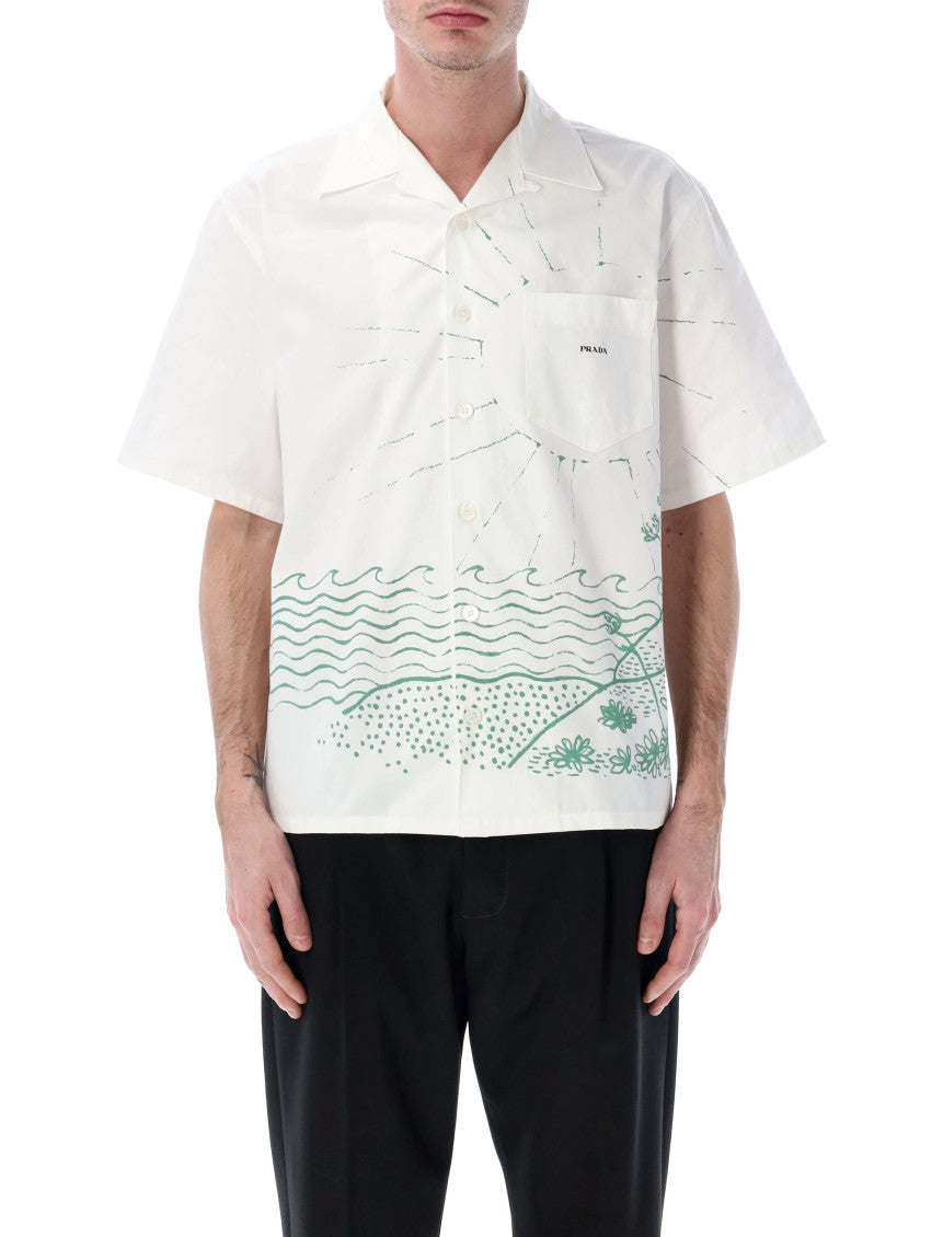 White Boxy Graphic Shirt 1