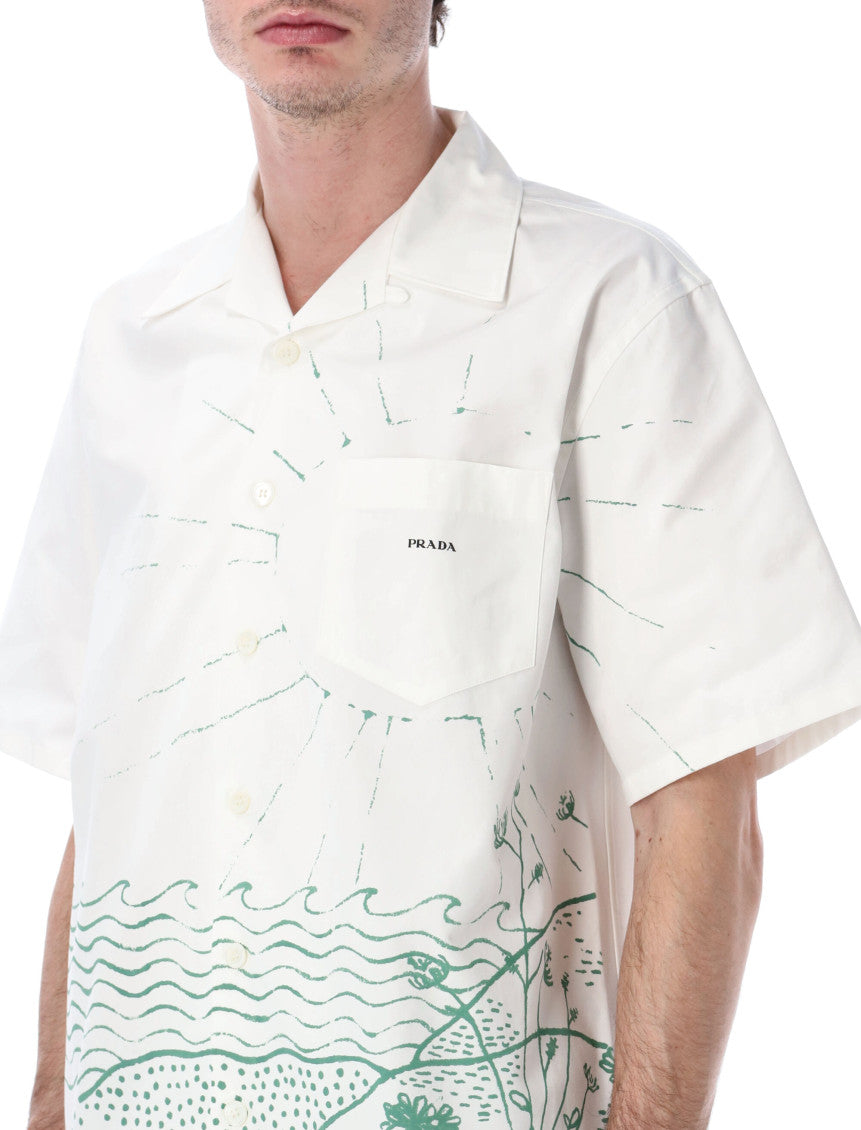 White Boxy Graphic Shirt 3