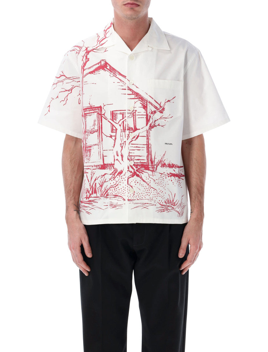 White Relaxed Graphic Shirt 1