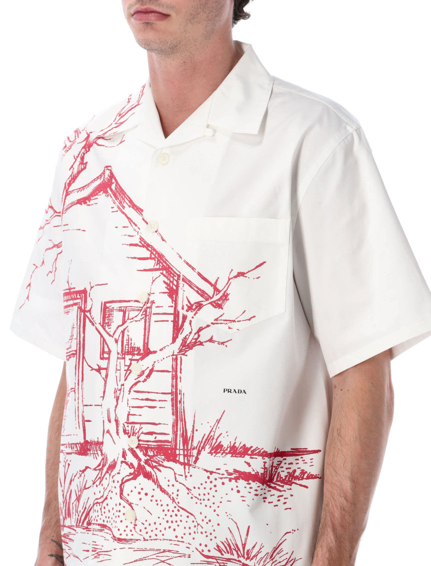 White Relaxed Graphic Shirt 3