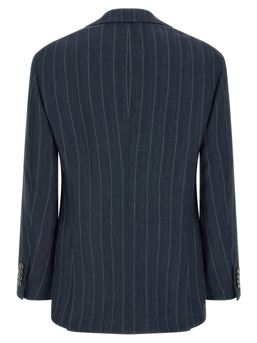 Blue Peaked Lapel Blazer 2