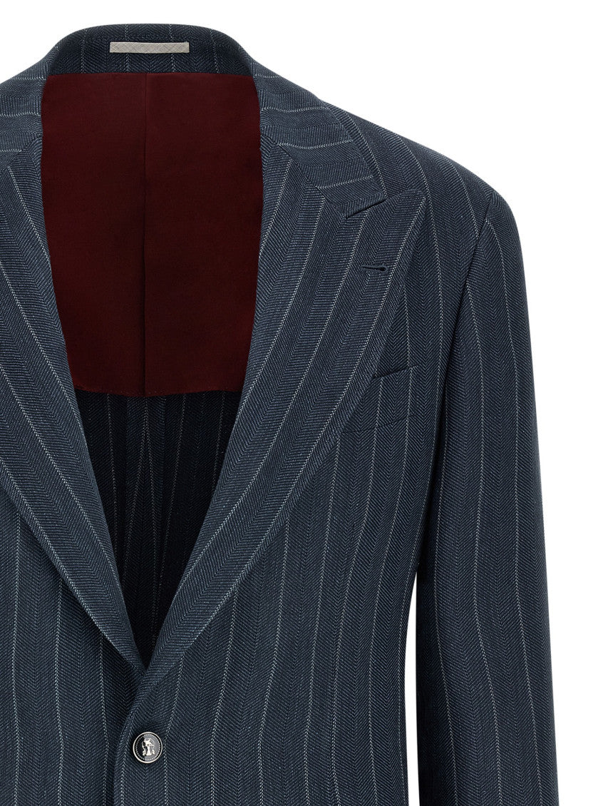 Blue Peaked Lapel Blazer 3