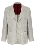 Light Grey Notched Lapel Blazer 1