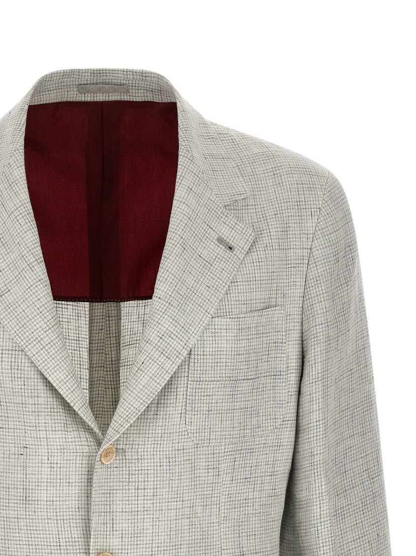 Light Grey Notched Lapel Blazer 3