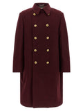 Maroon  Double Breasted Coat 1