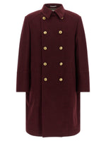 Maroon  Double Breasted Coat 1
