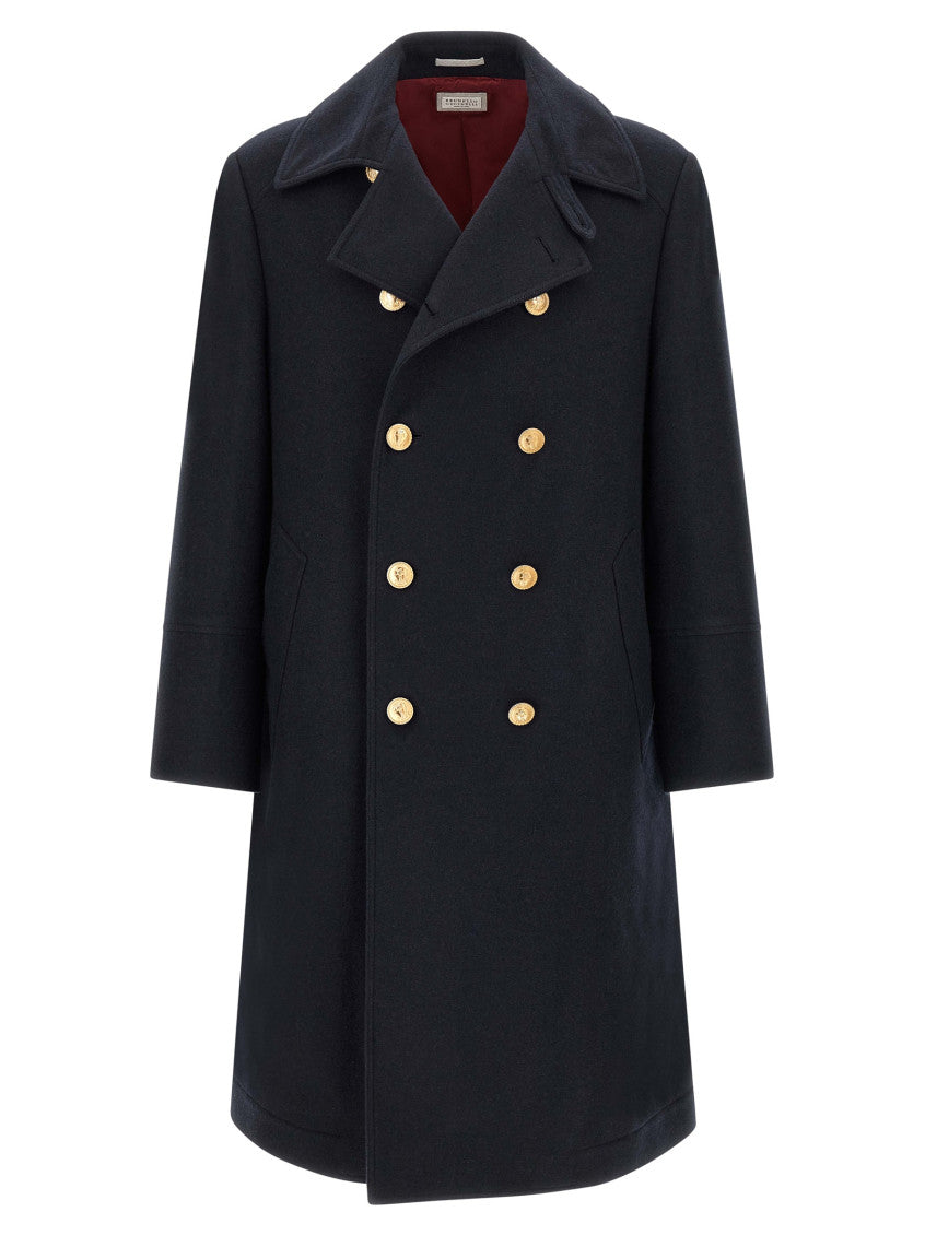 Blue Double Breasted Coat 1