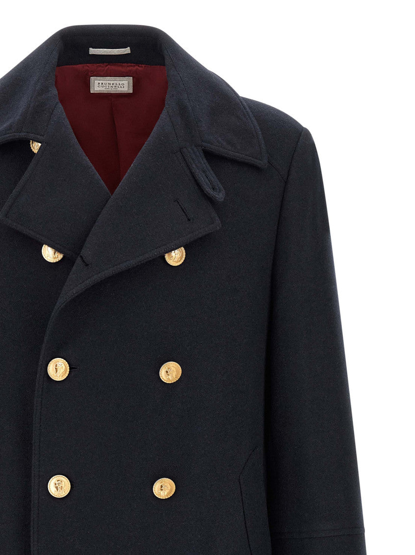 Blue Double Breasted Coat 3