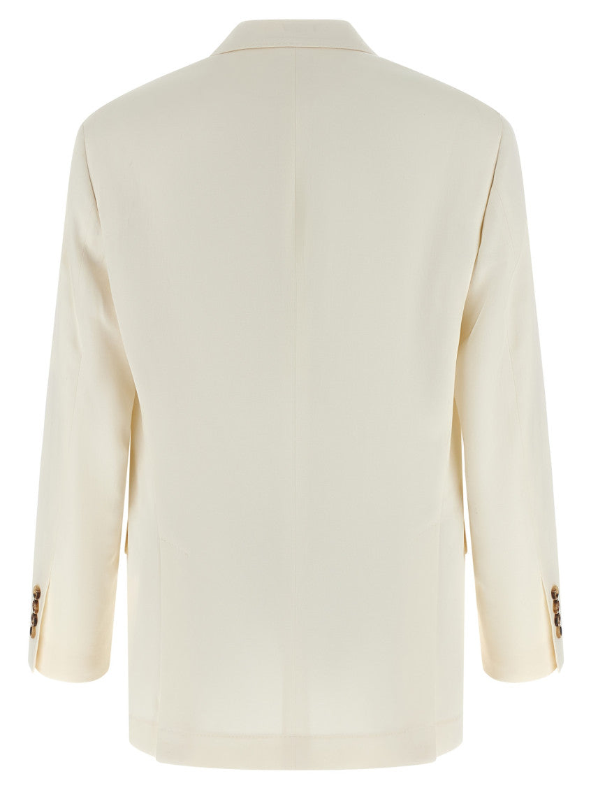 White Peaked Lapel Blazer 2