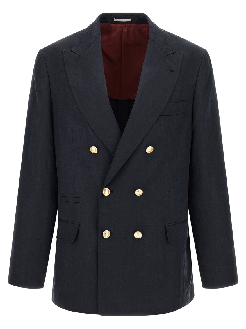 Blue Peaked Lapel Blazer 1