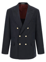 Blue Peaked Lapel Blazer 1