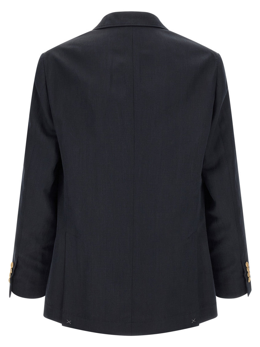 Blue Peaked Lapel Blazer 2