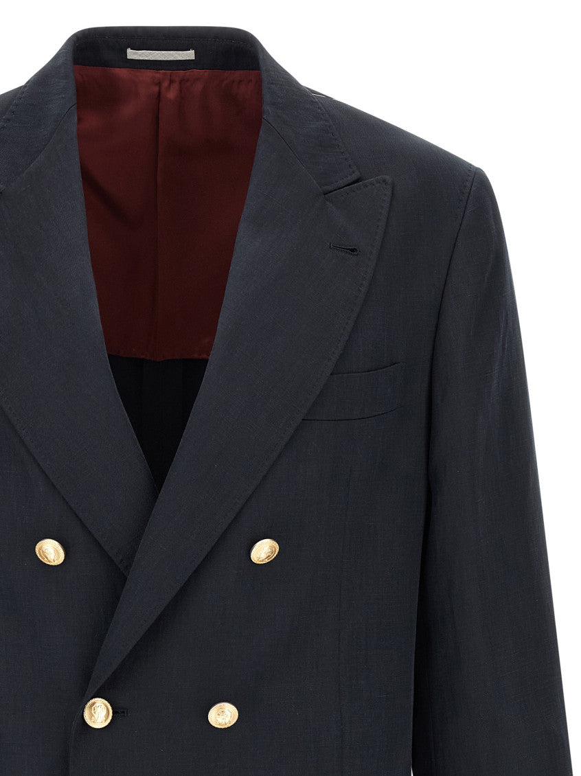 Blue Peaked Lapel Blazer 3