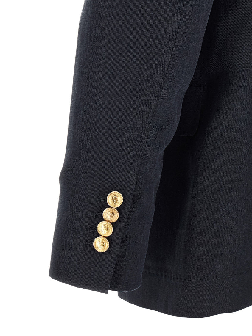 Blue Peaked Lapel Blazer 4