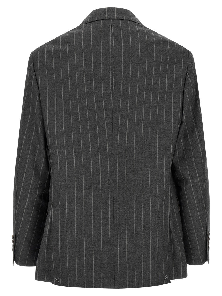 Charcoal Grey Notched Lapel Blazer 2