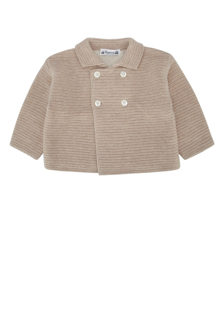 Baby Girl Beige Knitted Jacket 1
