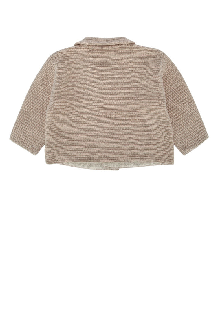 Baby Girl Beige Knitted Jacket 2
