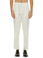 White Relaxed Drawstring Pants 1
