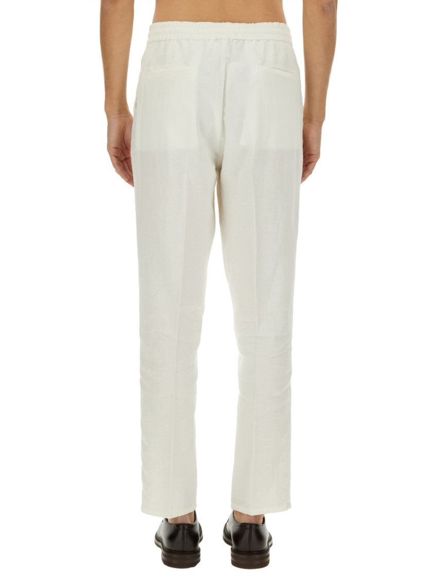 White Relaxed Drawstring Pants 3