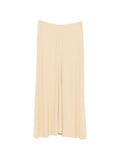 Beige Solid Maxi Skirt 1