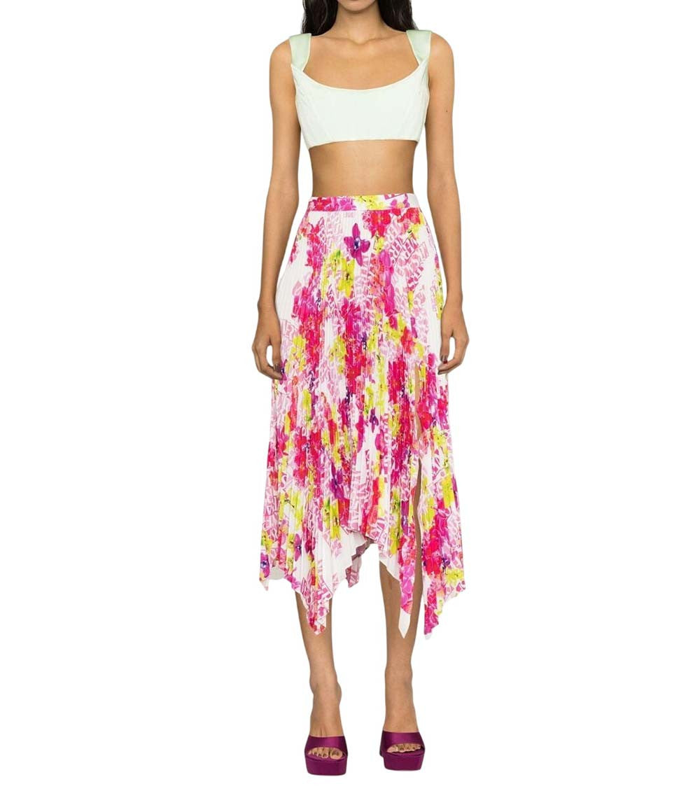 Multicolor Floral Midi Skirt 2