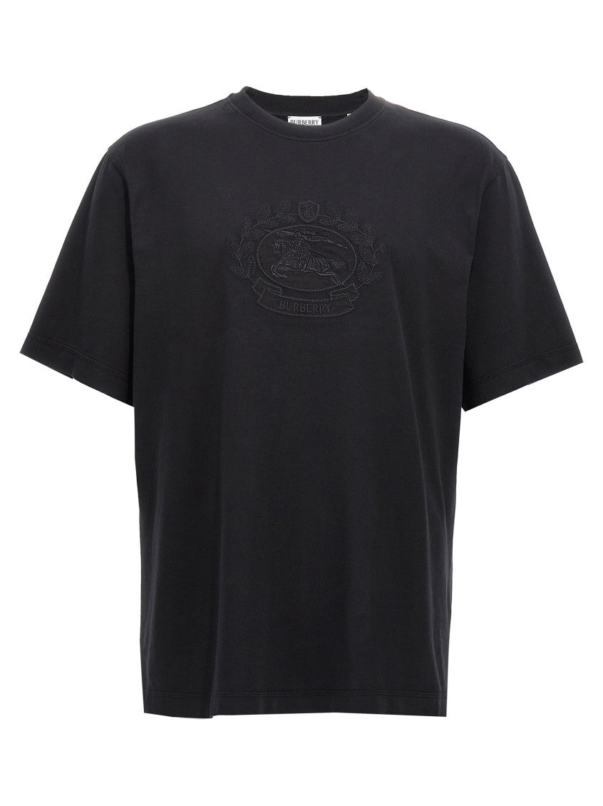 Black Logo Embroidery T-shirt 1
