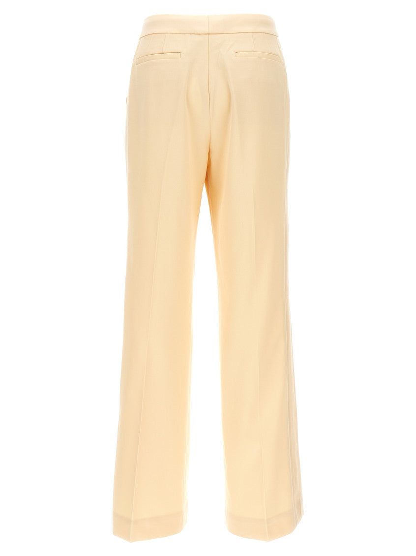 Beige Illustration Straight Tux Pants 2