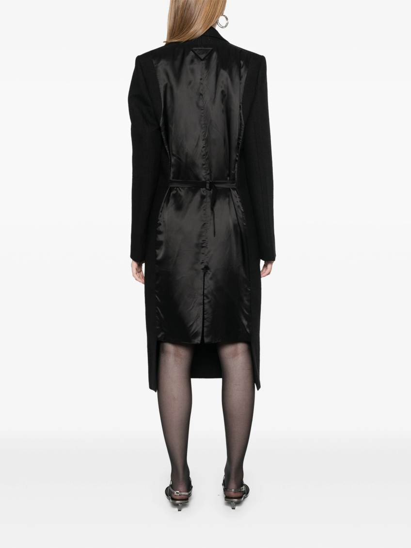 Black Virgin Wool Coat 4