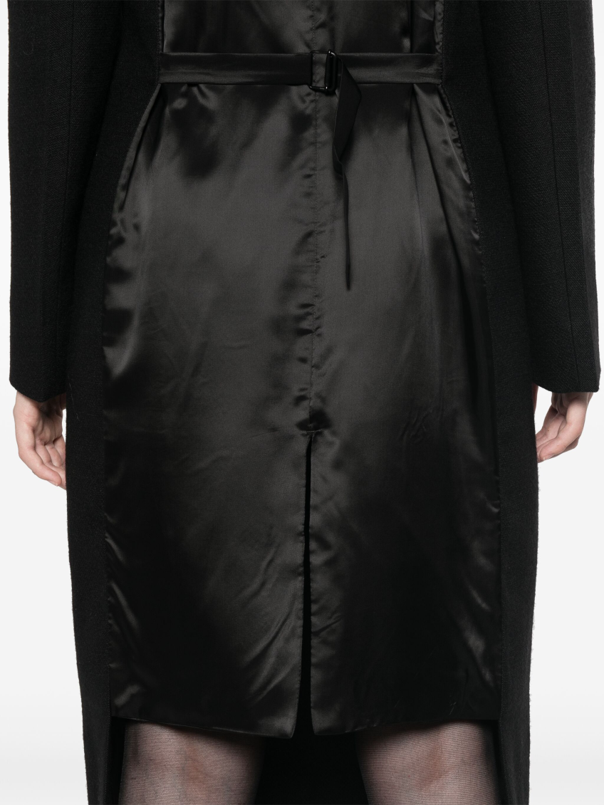Black Virgin Wool Coat 5