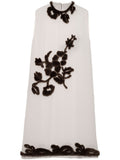 White Embroidered Georgette Dress 1