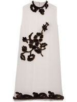 White Embroidered Georgette Dress 1