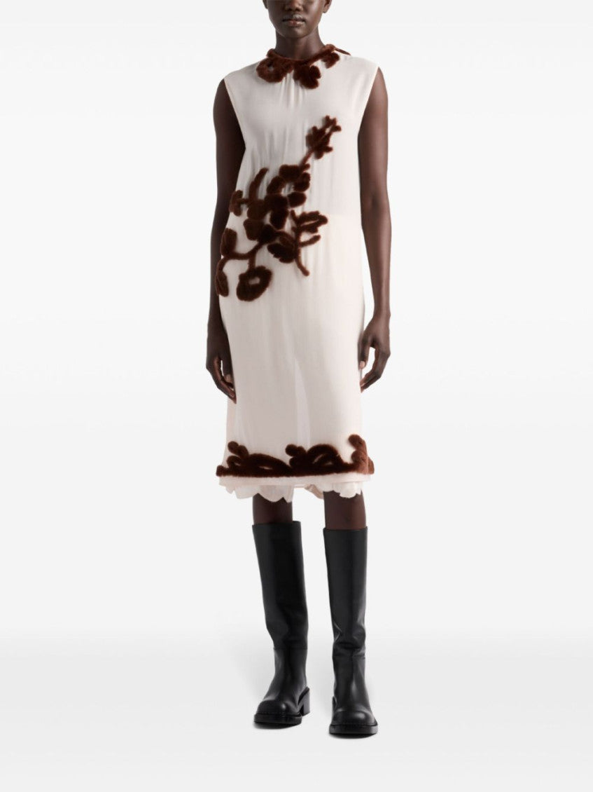White Embroidered Georgette Dress 2