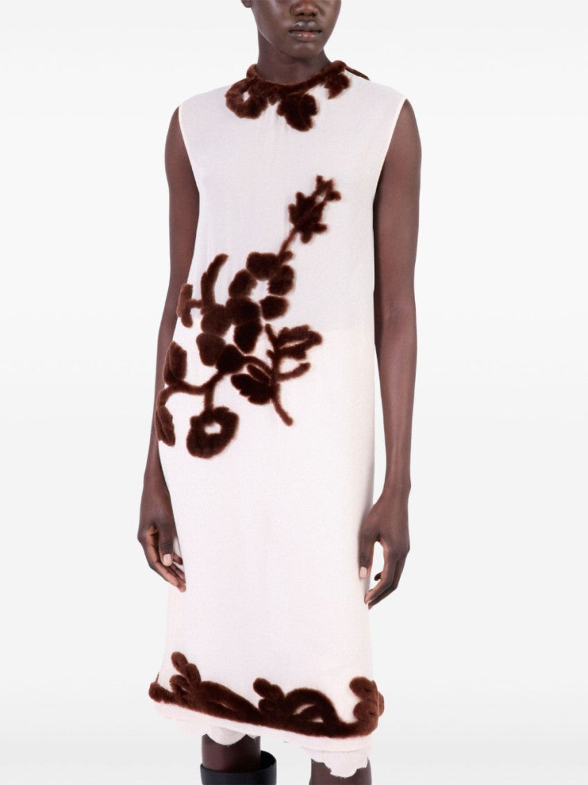 White Embroidered Georgette Dress 4