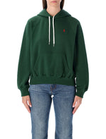 Dark Green Embroidered-logo Hoodie 1