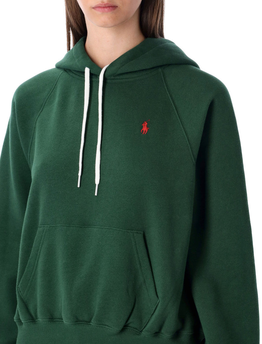 Dark Green Embroidered-logo Hoodie 3