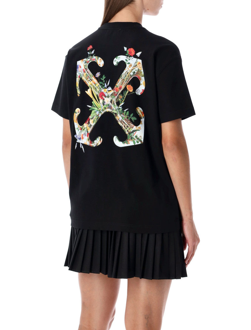 Black Arrow Glass Flower Logo T-Shirt 2