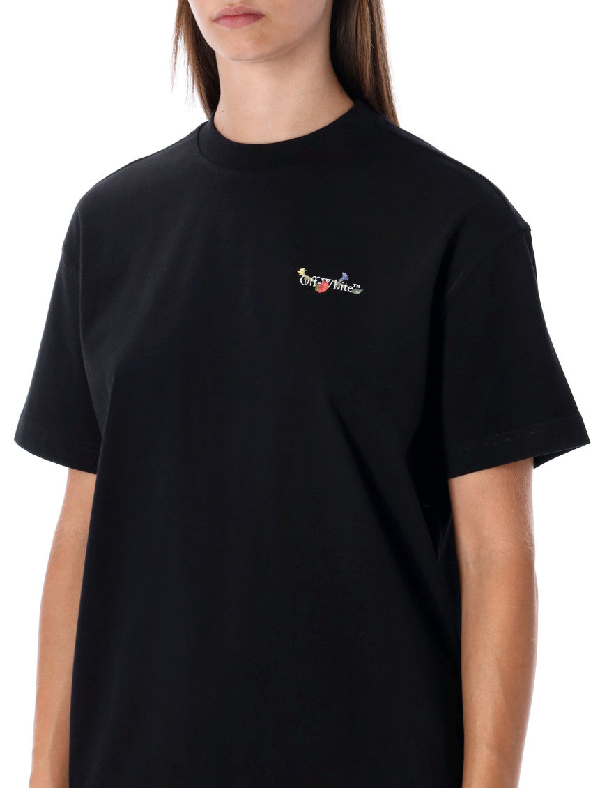 Black Arrow Glass Flower Logo T-Shirt 3