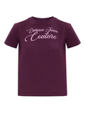 Purple Crystal-embellished T-shirt 1