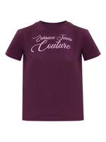 Purple Crystal-embellished T-shirt 1