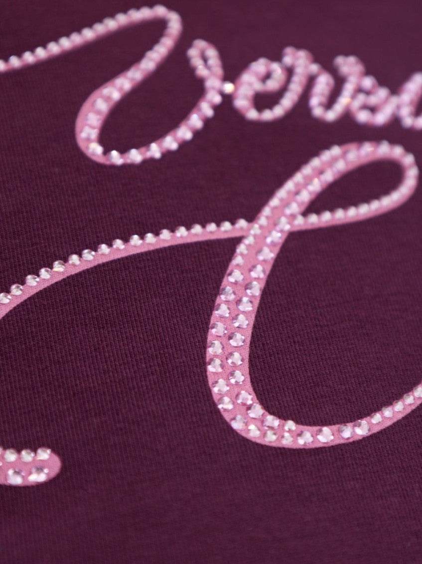 Purple Crystal-embellished T-shirt 5