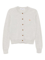 Light Grey Baby Fox Wool Cardigan 1