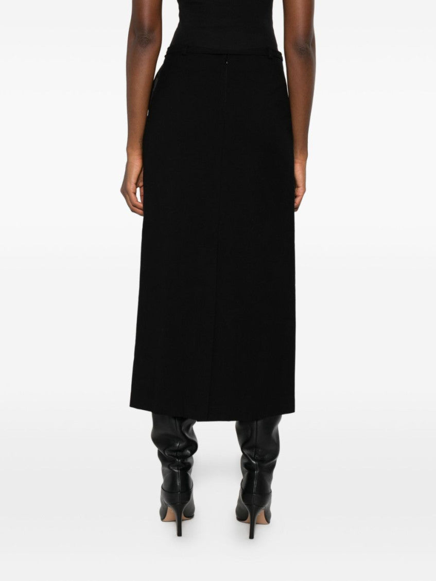 Black Midi wrap skirt 4