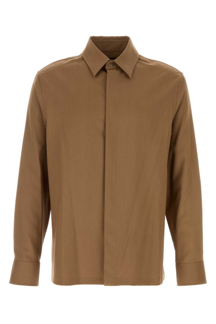 Brown Solid Shirt 1