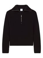 Black Zipped wool sweater 1