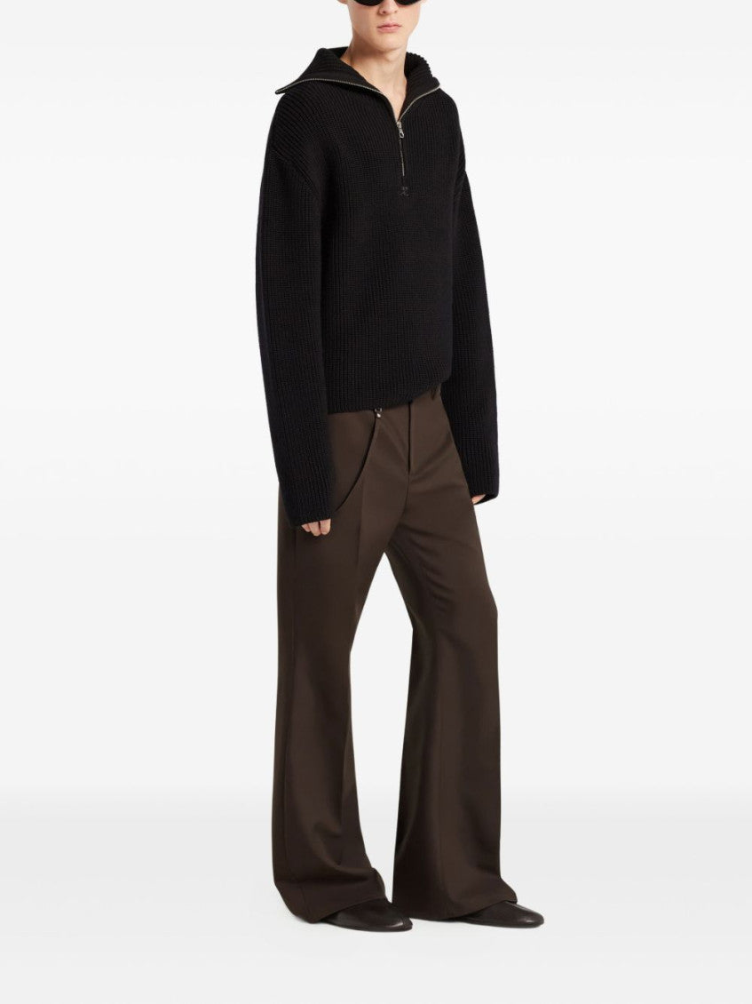 Black Zipped wool sweater 3